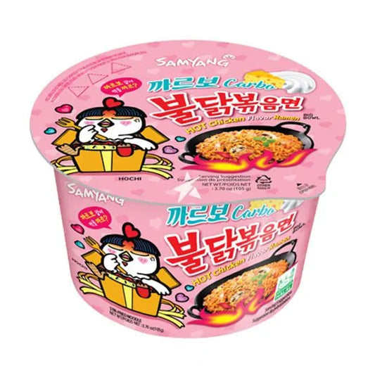 Samyang Carbonara Buldak Fried Noodles Cup (삼양 큰컵 까르보 불닭볶음면)