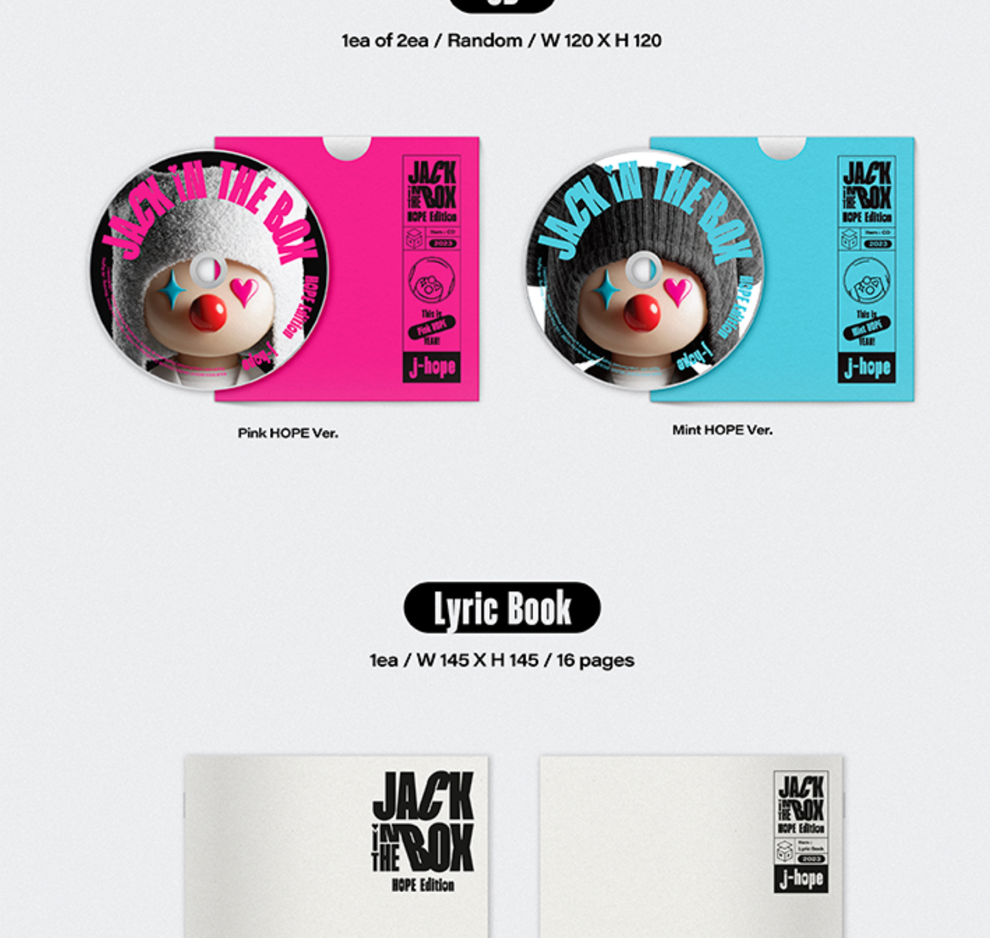 BTS J-HOPE - JACK IN THE BOX 1ST SINGLE ALBUM HOPE EDITION