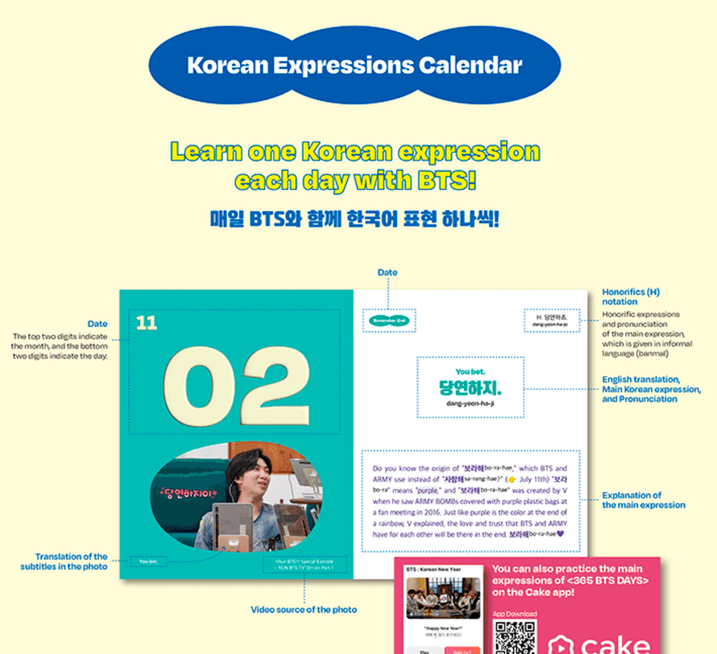 BTS - 365 BTS DAYS KOREAN EXPRESSIONS CALENDAR