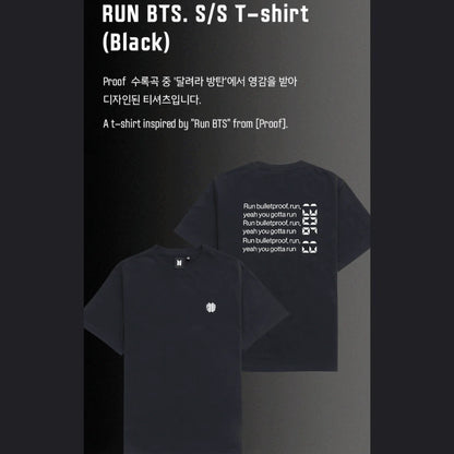 BTS Proof Run BTS S/S Black T-shirt