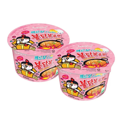 Samyang Big Cup Carbo Buldak Fried Noodles (삼양 큰컵 까르보 불닭볶음면)