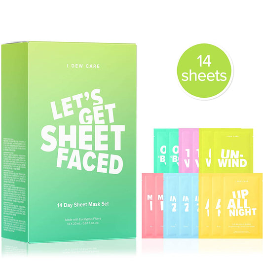 I DEW CARE: LET'S GET SHEET FACED (14 sheet masks set)