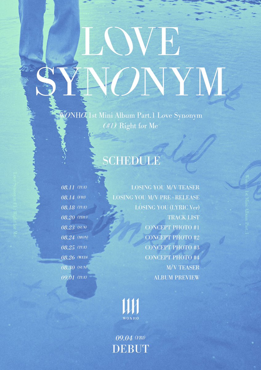 WONHO - 1ST MINI ALBUM [LOVE SYNONYM #1. RIGHT FOR ME]
