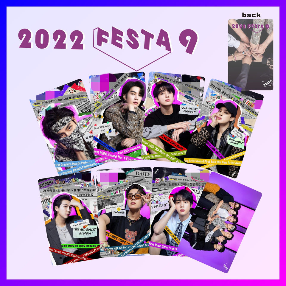 BTS 2022 FESTA PHOTO CARD SET