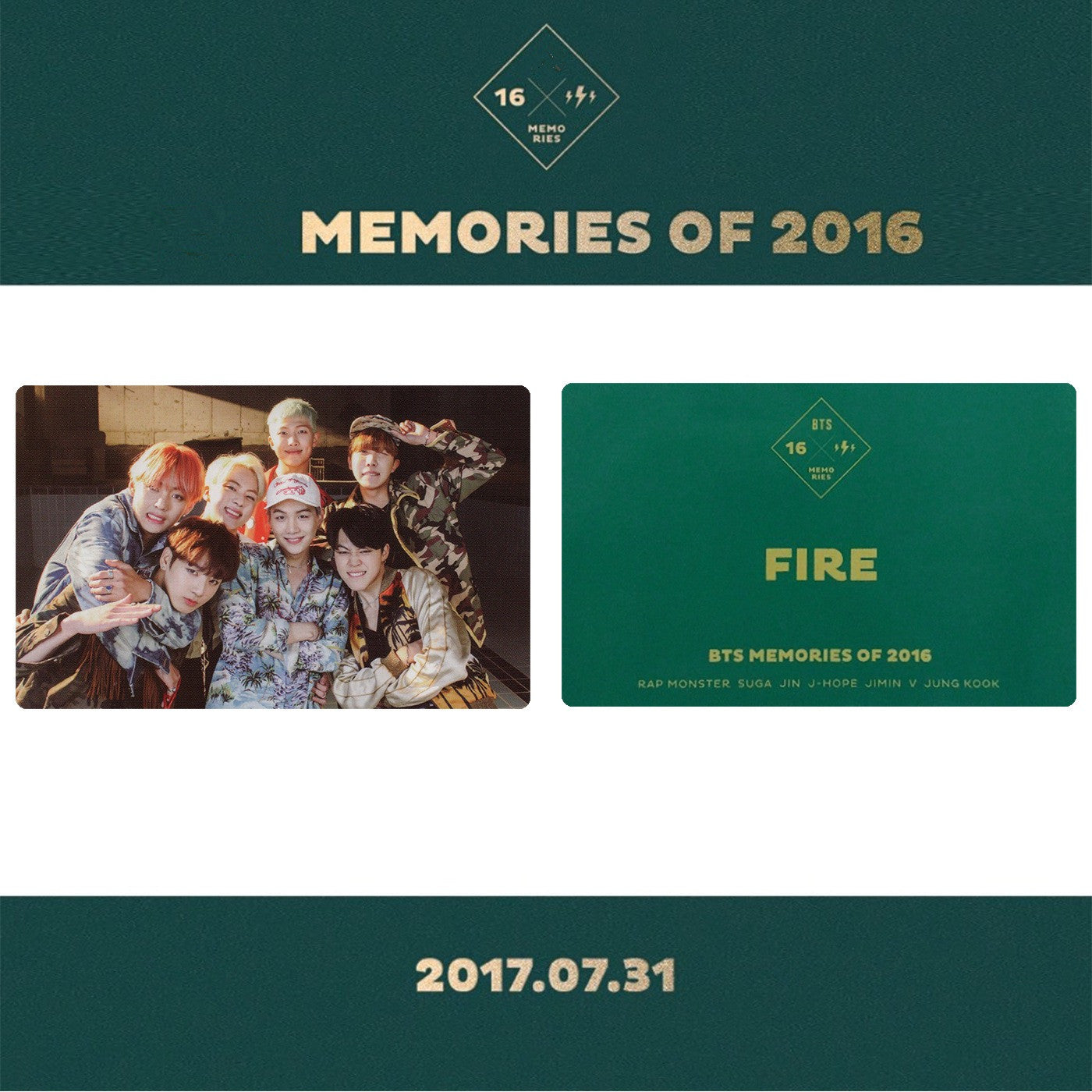 BTS MEMORIES PHOTO CARD [SPECIAL] (2016-2020) – HARU