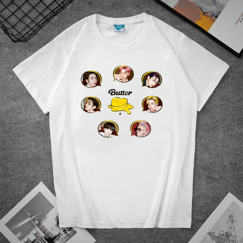 BTS CARTOON T-SHIRT (BUTTER CONCEPT)