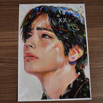 BTS NEON OIL PAINTING POSTER